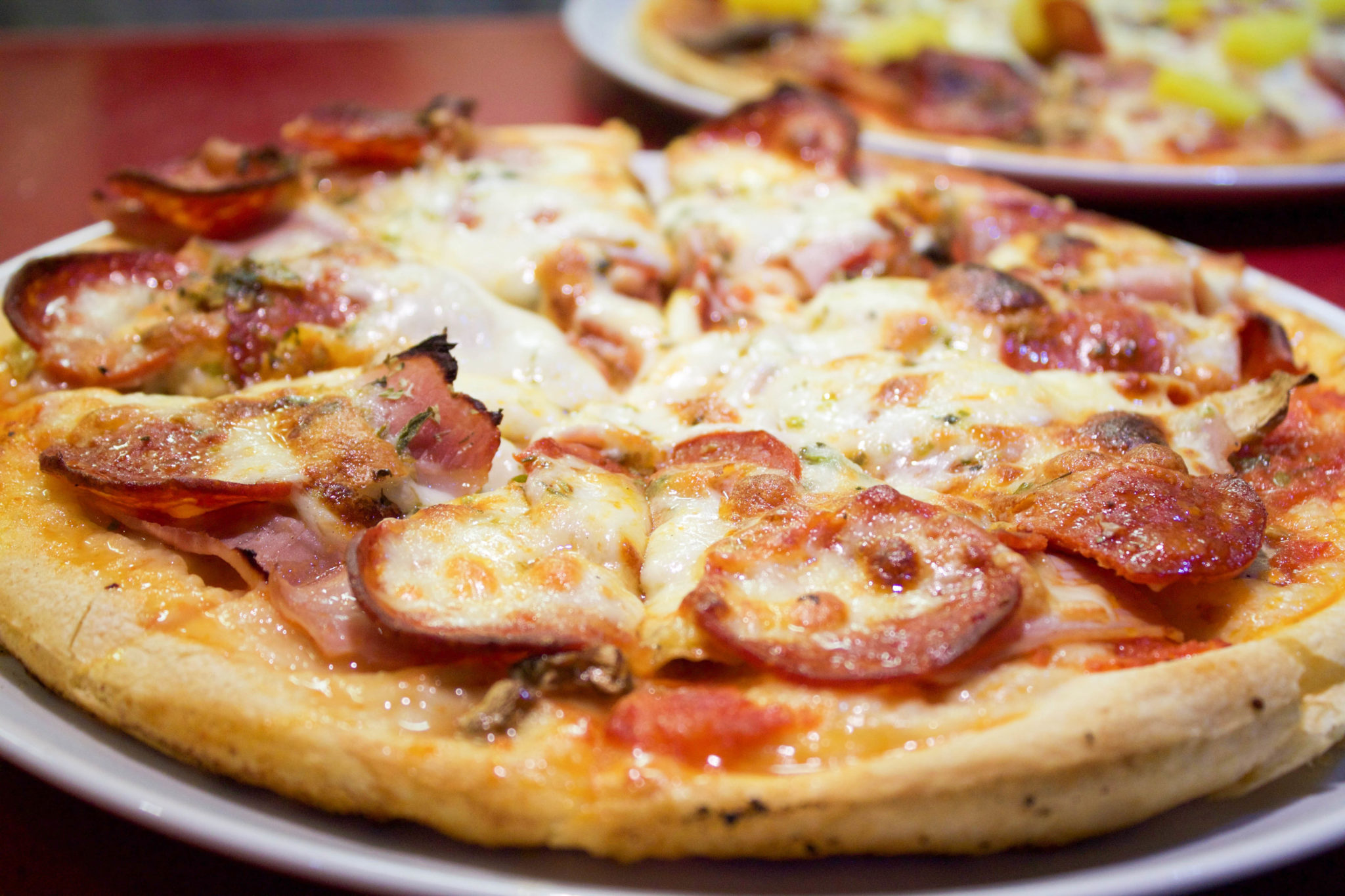 pepperoni pizza closeup