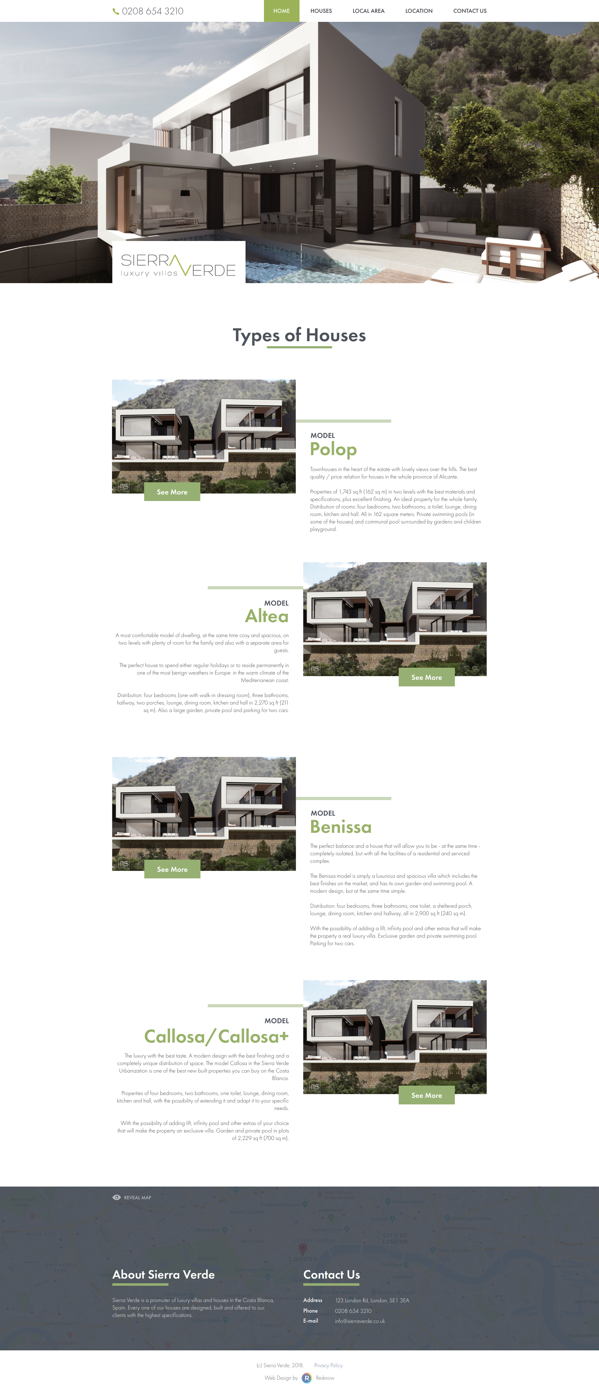 Sierra Verde Website Mockup